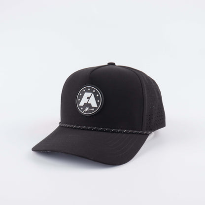 FOA rubber stamp rope hat (black)
