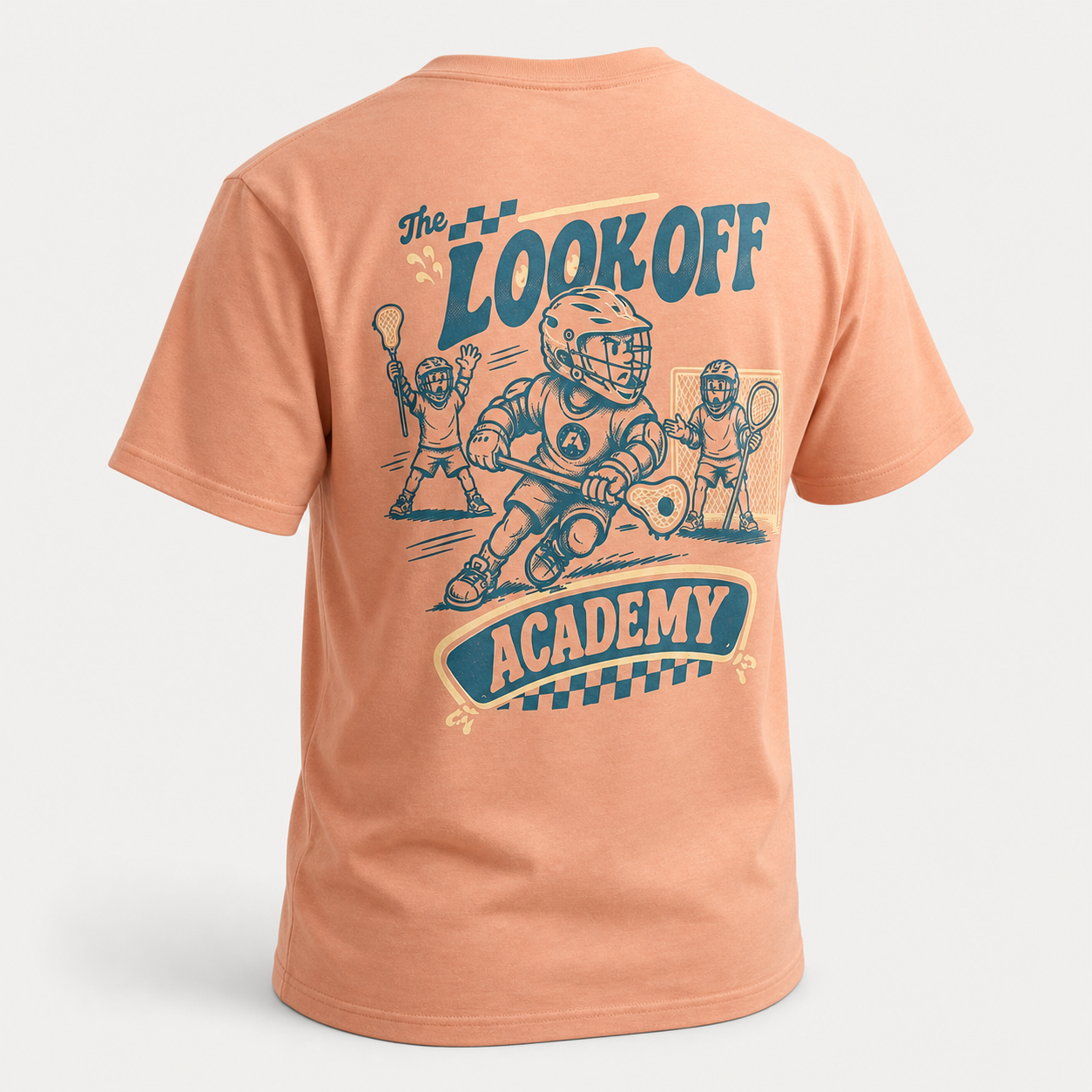 Look Off Academy T - Peach, back view