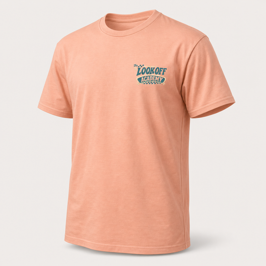 Look Off Academy T - Peach, front view